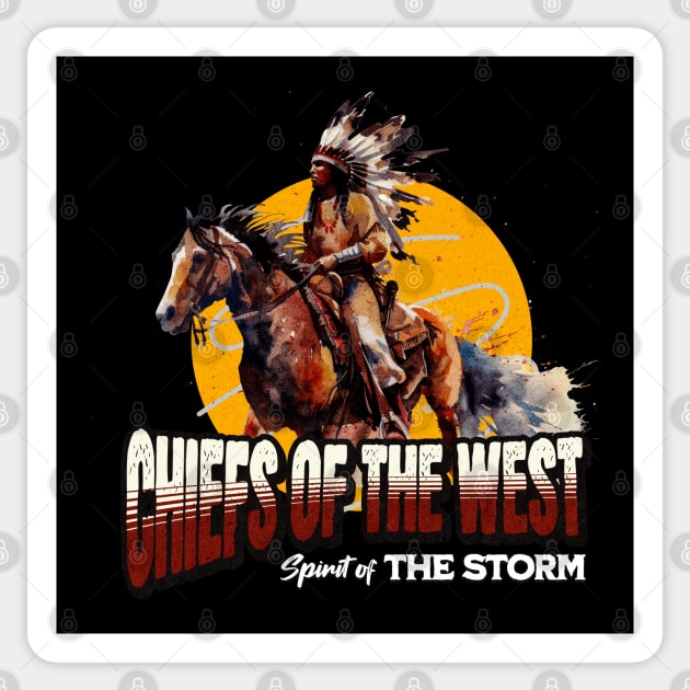 Chiefs of the West - Spirit of the Storm Sticker by Mara Bun